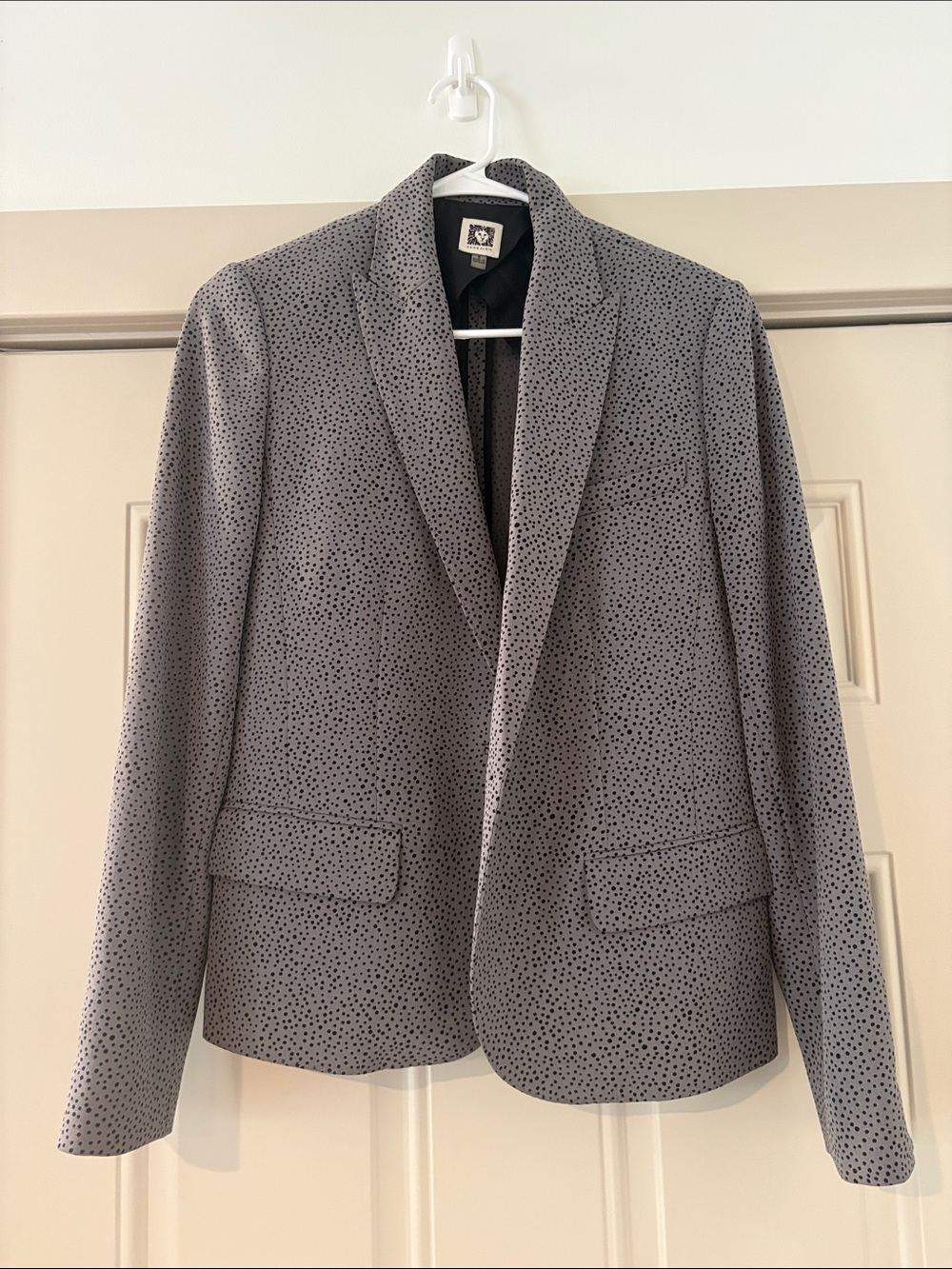 Anne Klein Gray Dalmatian Patter Women’s Blazer